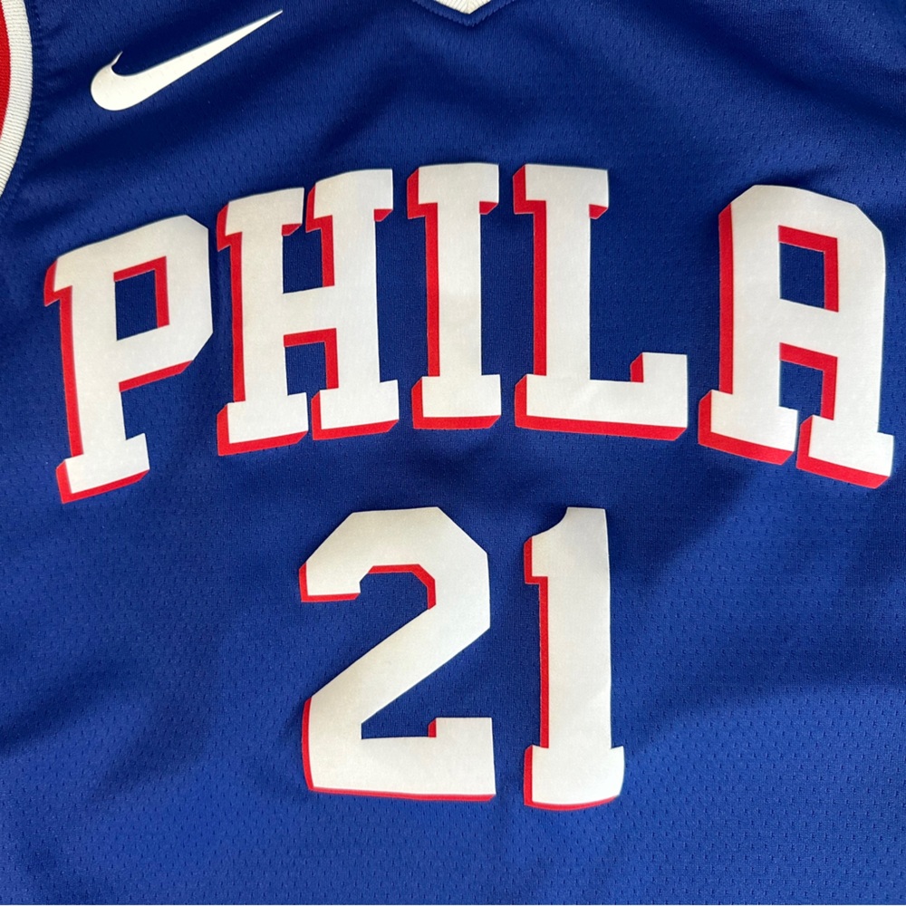 Nike Men Philadelphia 76ers Joel Embiid Jersey Sz 52‎ - Picture 4 of 6